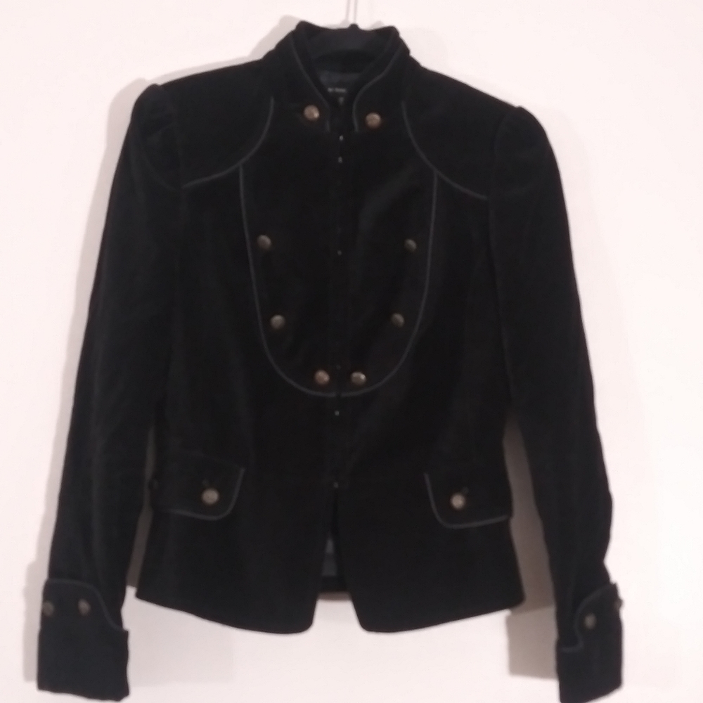 ✨host pick✨Zara black velvet military style jacket